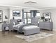 Homelegance® Sloane Gray Full Youth Bookcase Platform Bed with Hidden Desk, Stool and Storage Bench-1