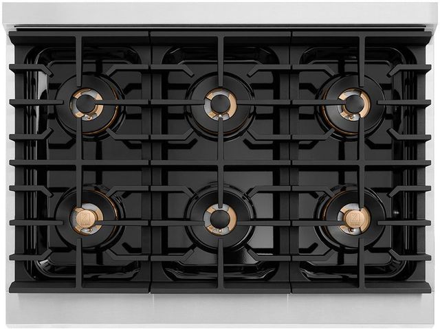ZLINE Paramount Series 36" Stainless Steel Pro Style Dual Fuel Range with White Matte Door-2