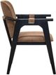 International Furniture Direct Forge Black/Brown Dining Arm Chair-2