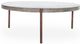 Moe's Home Collection Mendez Dark Grey Concrete Outdoor Coffee Table with Brown Metal Legs-1