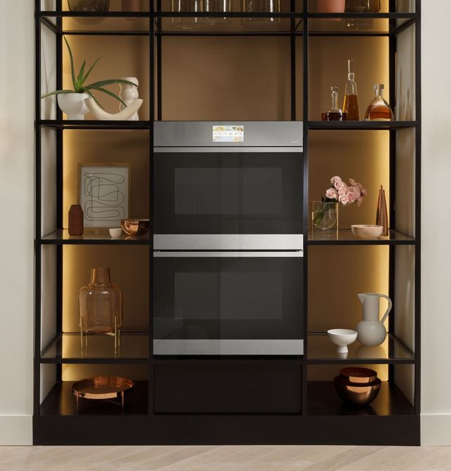 Café™ Minimal 30" Platinum Glass Built In Convection Double Electric Wall Oven-9