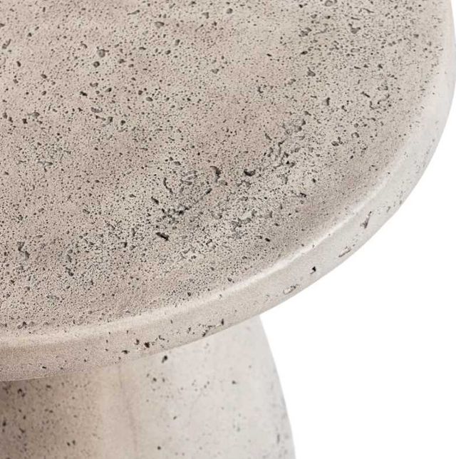 Classic Home Collins Light Gray 16" Outdoor Concrete Accent Table-3