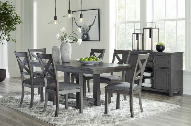 Signature Design by Ashley® Myshanna 7-Piece Gray Dining Room Set-3