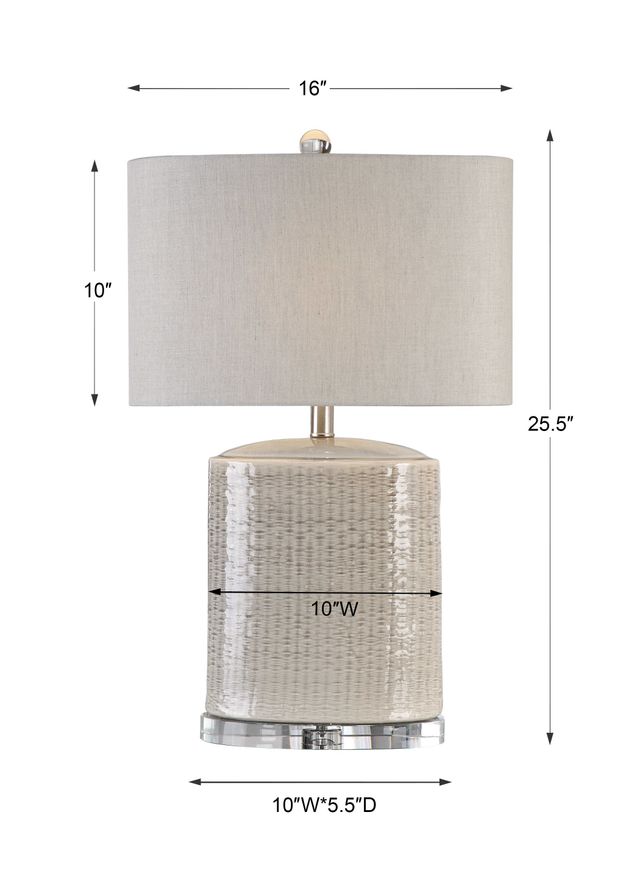 Uttermost® Modica Light Taupe-Gray Table Lamp-2