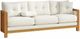 International Furniture Direct Ancora Stained Brown/White Upholstered Sofa-0