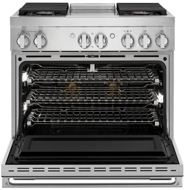 JennAir® NOIR™ 36" Stainless Steel Pro Style Dual Fuel Natural Gas Range-1