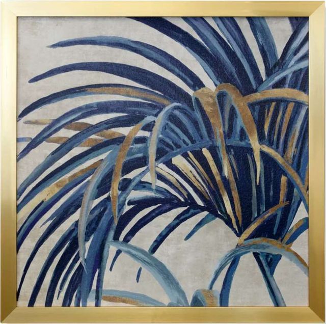 Stylecraft Arching Palm II Blue/Dark Blue/Gold Wall Art -0