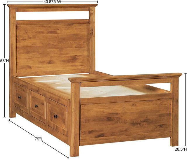 Archbold Furniture Customizable Emmerson Twin Panel Storage Bed-2