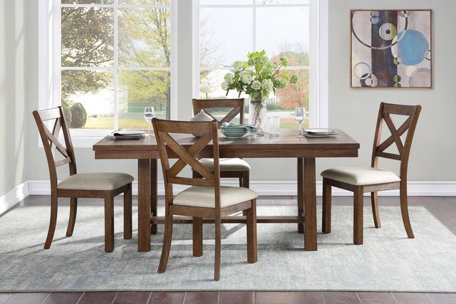 Mazin Furniture Bonner 5-Piece Beige/Brown Dining Set
