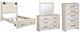 Signature Design by Ashley® Cambeck 4-Piece Whitewash King Storage Panel Bed Set-0