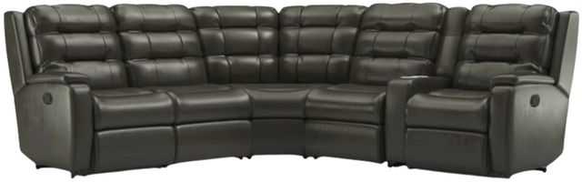 Flexsteel® Customizable Arlo Leather 6-Piece Manual Reclining Sectional-0