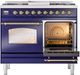 Ilve® Nostalgie II Series 40" Midnight Blue Pro Style Dual Fuel Range-3