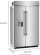 KitchenAid® 48" 29.4 Cu. Ft. PrintShield™ Stainless Steel Built-In Side-by-Side Refrigerator features Exterior Water and Ice Dispenser with Measured Fill-2