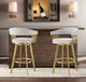 Armen Living Chelsea Gold/Silver Bar Stool-1