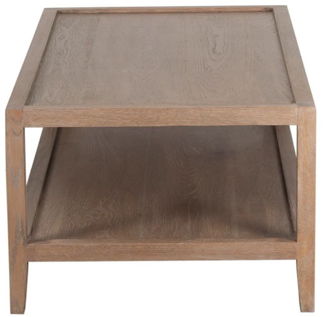 Porter International Designs Lowell Brown Rectangular Coffee Table-2