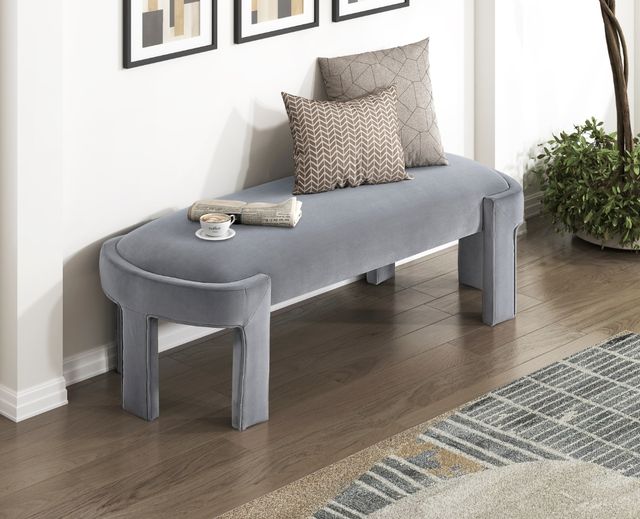 Homelegance® Flux Gray Bench-1