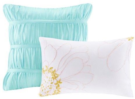 Olliix by Intelligent Design Waterfall Blue Full/Queen Comforter Set-1