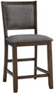 A-America® Chesney Falcon Brown/Gray Upholstered Counter Stool-0