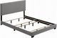ACME Furniture Leandros Light Gray Upholstered Queen Panel Bed-0