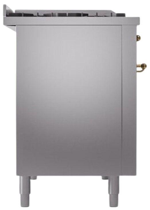 Ilve® Nostalgie II Series 48" Stainless Steel Pro Style Dual Fuel Range-3