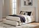 Signature Design by Ashley® Shoralli Beige Queen Upholstered Storage Panel Bed-1