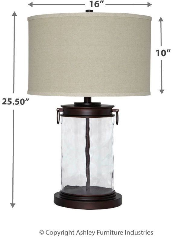 Signature Design by Ashley® Tailynn Bronze/Clear Table Lamp-1