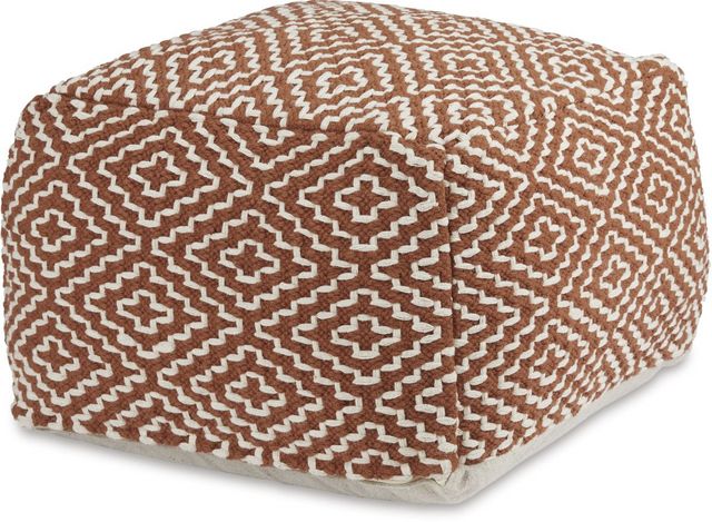 Signature Design by Ashley® Brynnsen Ivory/Rust Pouf