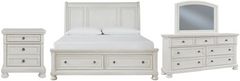 Signature Design by Ashley® Robbinsdale 4-Piece Antique White King Bedroom Set
