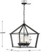 Uttermost® Evanston Matte Black 4-Light Indoor-Outdoor Pendant-2