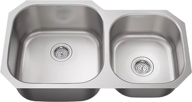 KOHLER® Undertone® Stainless Steel 35" Undermount Double-Bowl Kitchen Sink-0