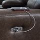 Signature Design by Ashley® Crossplex Smoke Power Reclining Sofa with Adjustable Headrest-3