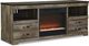 Signature Design by Ashley® Trinell Gray 63" TV Stand with Electric Fireplace-1