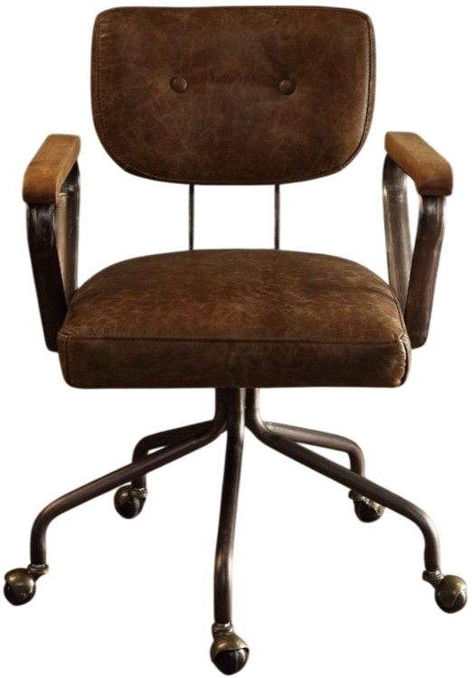 ACME Furniture Hallie Vintage Whiskey Leather Office Chair-3