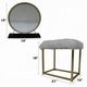 ACME Furniture Adao Black/Brass/White Mirror and Stool-2