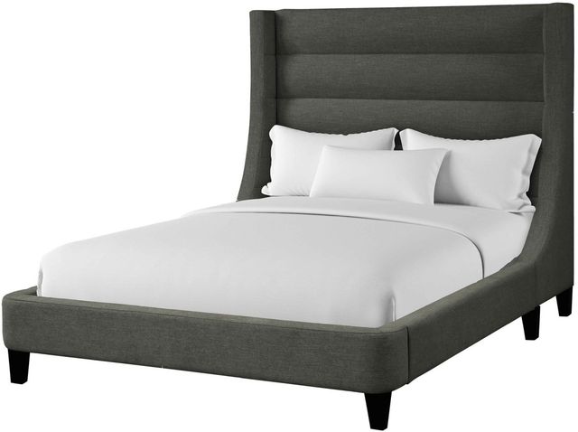 Parker House® Jacob Luxe Dark Gray Queen Panel Bed-0