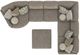 Jackson Furniture Turner 6-Piece Mushroom Modular Sectional with Ottoman-4