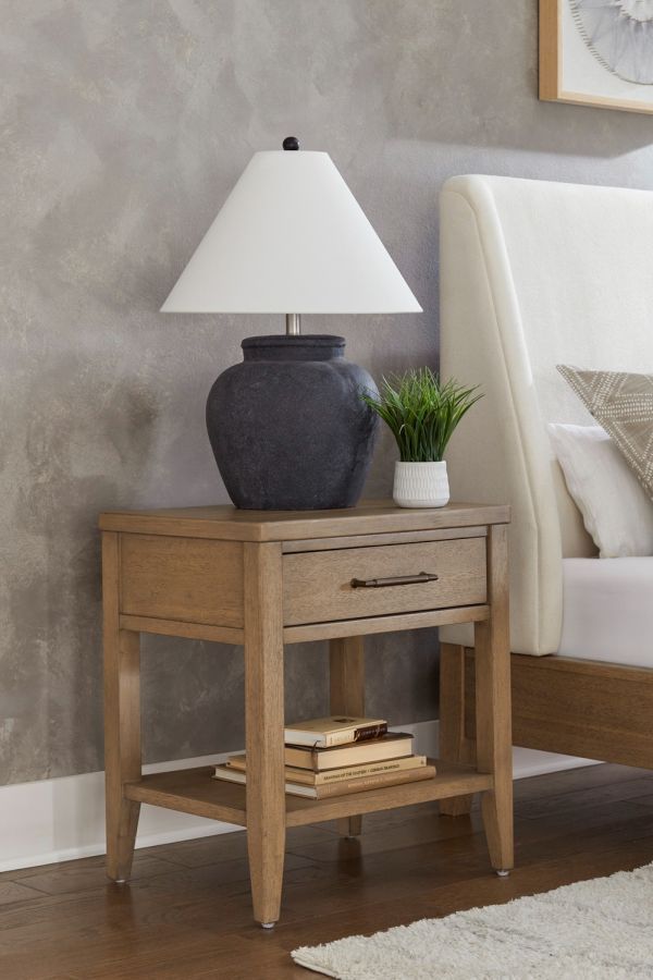 aspenhome® Olivia Sunkissed Beige 1-Drawer Nightstand-1