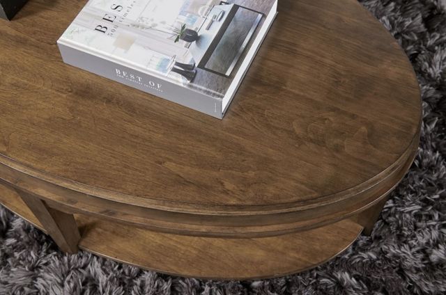 Hammary® Nicolette Hamilton Auburn Oval Coffee Table-1