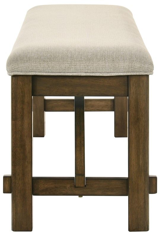 Crown Mark Broadmoor Beige/Brown Dining Bench-3