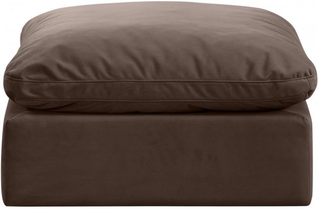 Meridian Furniture Indulge Brown Velvet Ottoman-1