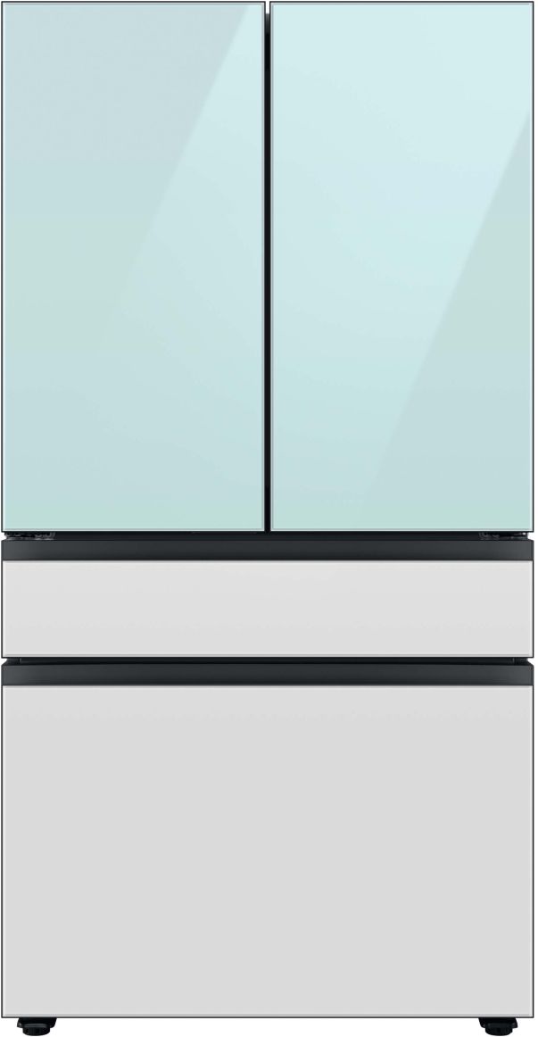Samsung Bespoke 36 In. 22.8 Cu. Ft. Morning Blue/White Glass French Door Refrigerator