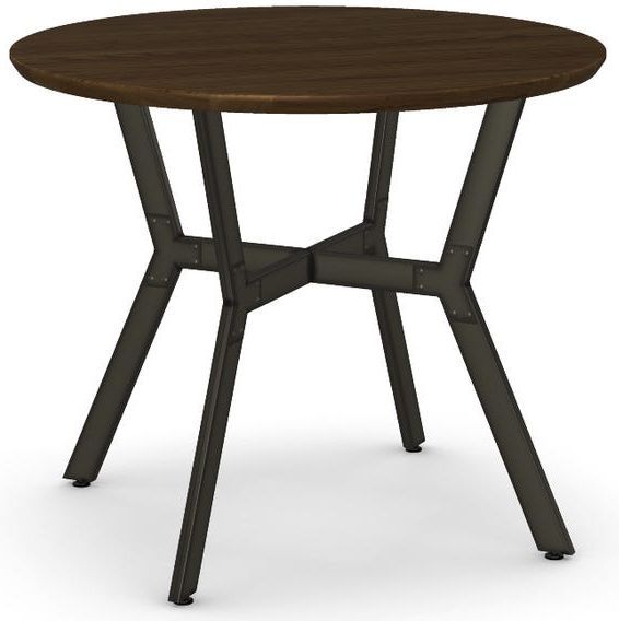 Amisco Customizable Norcross 30" Solid Ash Round Table with a 36" Diameter Tabletop-0