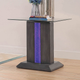 Furniture of America® Rhyl Glass Top End Table with Gray Base -2