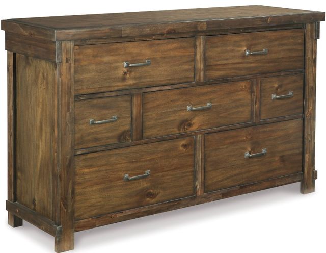 Signature Design by Ashley® Lakeleigh 5-Piece Brown King Panel Bed Set-2