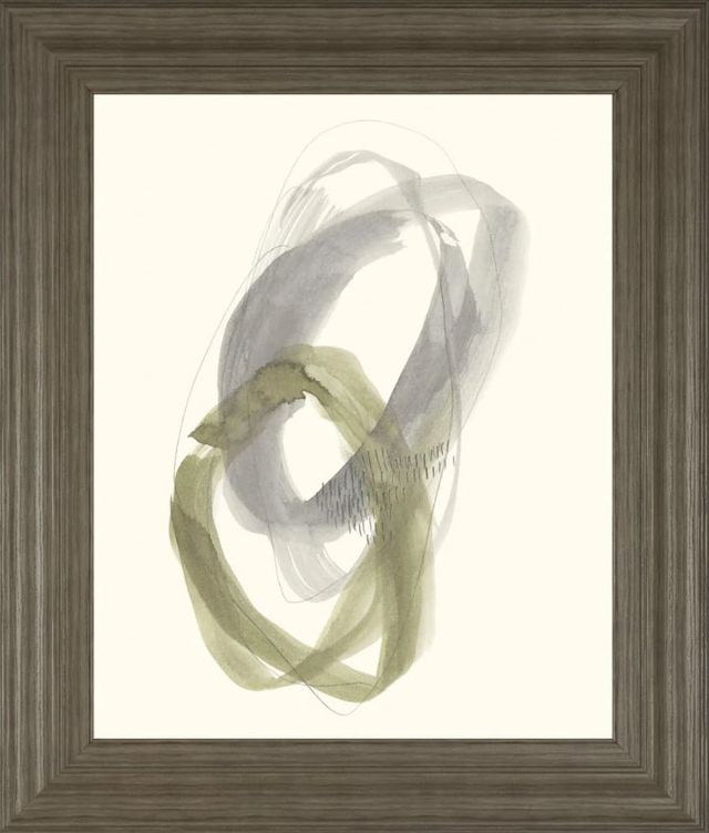 Classy Art Gray/Green Neutral Rounds I by Jennifer Goldberger Wall Art-0