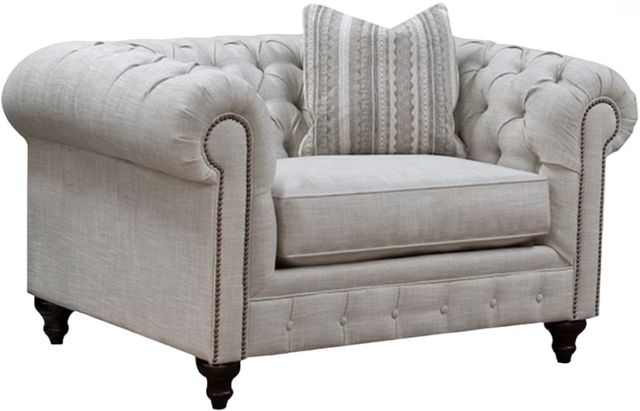 England Furniture Customizable Rondell Fabric Chair with Nailhead Trim-0