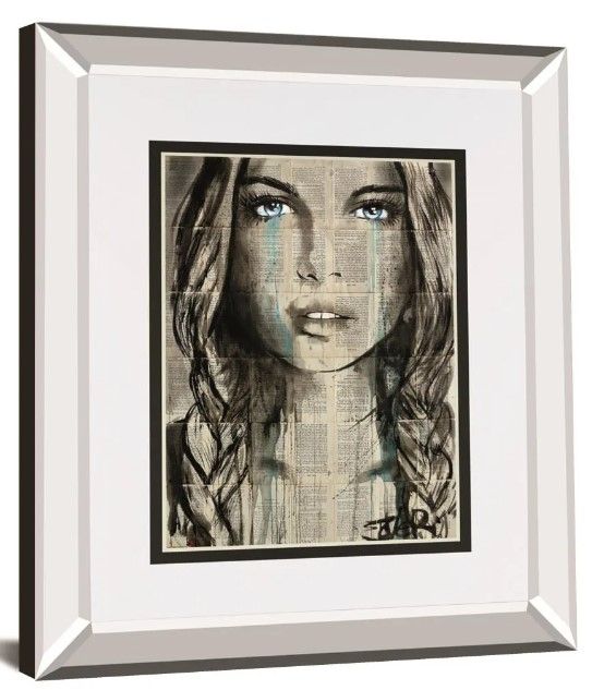 Classy Art Blue Butterflight By Loui Jover Mirror Framed Wall Art-0
