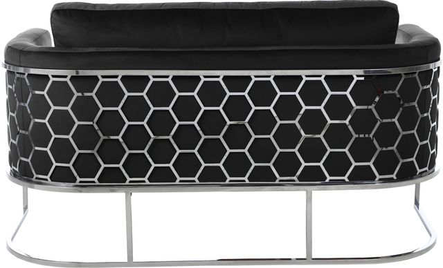 Meridian Furniture Casa Black/Chrome Velvet Loveseat-1
