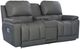 La-Z-Boy® Greyson Blue Grey Leather Power Reclining Loveseat with Console, Headrest, and Lumbar-0