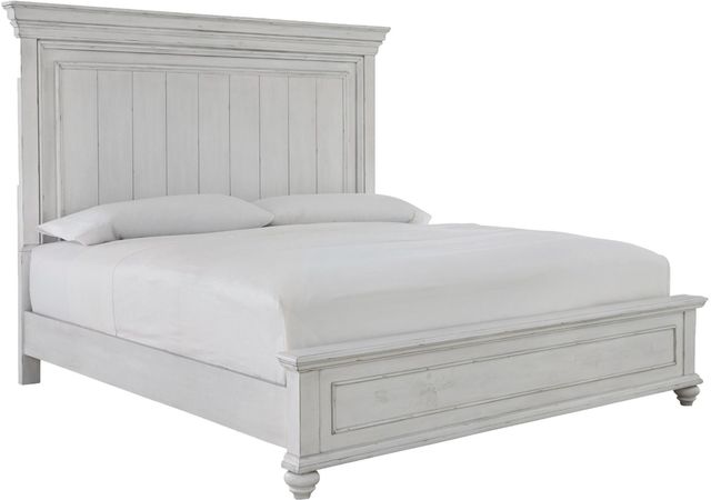 Benchcraft® Kanwyn 6-Piece Whitewash Queen Panel Bed Set-1